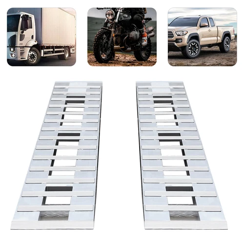 2PCS Aluminum Ramps Loading Trailer Ramp For Motorcycle Trucks ATV UTV Lawnmower