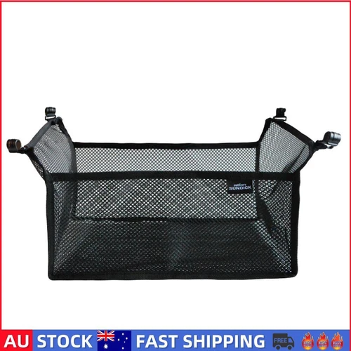 Mesh Basket Organizer Picnic BBQ Kitchen Hanging Shelf Under Table Storage Bag