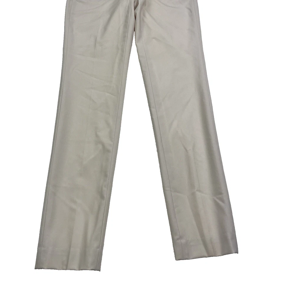 Pantalones de vestir WORTH New York crema lana elastano frente plano para mujer talla 0 Foto 4 de 4