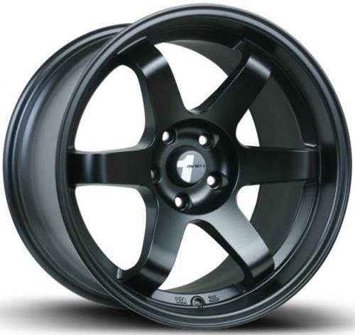 Avid1 AV06 18x8.5 +35 5x100 Full Matte Black Concave (Set of 4) - Picture 1 of 1