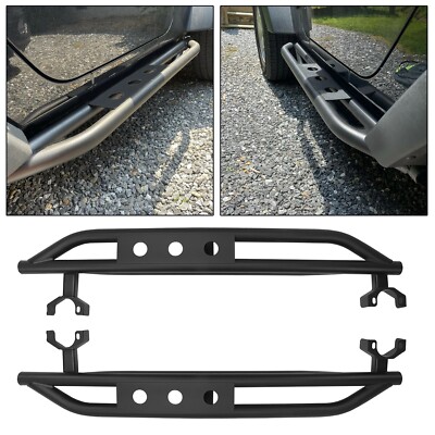 Pair Nerf Bars Side Steps Armor Running Boards For 07-18 Jeep Wrangler JK 2-Door