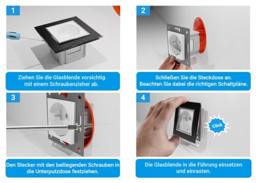 LIVOLO SmartHome Touch Funk Lichtschalter Wechselschalter Steckdose Glas Schwarz - Bild 6 von 209