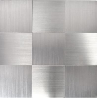 Mosaïques Autocollantes Hexagonales Argent Brossé - Lot De 10 Tapis Pour Salle De Bain & Cuisine