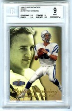 PEYTON MANNING~1998 FLAIR SHOWCASE ROW 3 BGS-9 MINT 2x 9.5 SUBS ROOKIE RC CARD#3