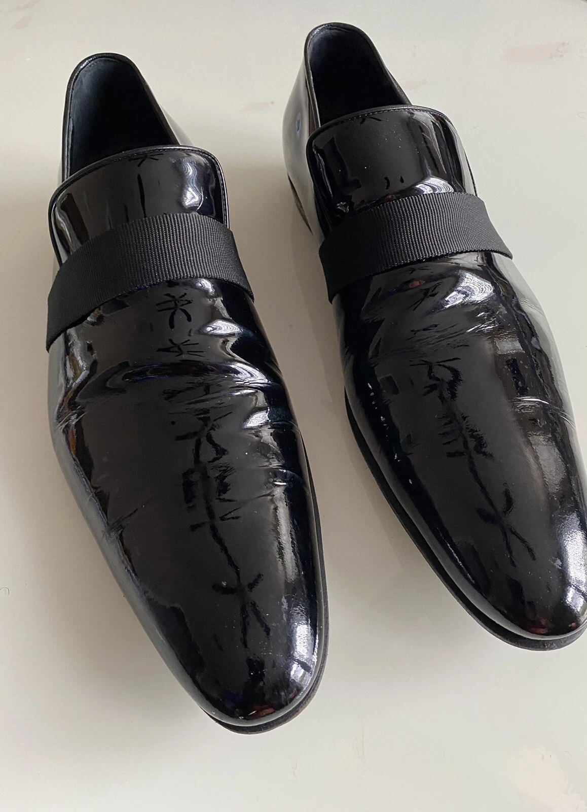 Massin à enfiler pour homme Gucci en cuir noir pointu taille 9,5D