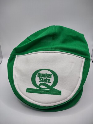 Vintage Quaker State Oil  Snapback Newsboy Hat Flat Cap Made In USA. Sku00115
