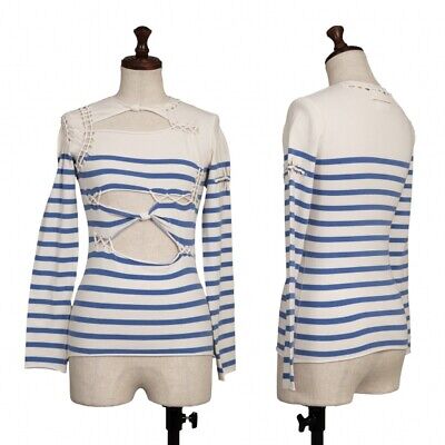 Jean-Paul GAULTIER MAILLE FEMME Stripe Knot Design T Shirt Jean-Paul GAULTIER MAILLE FEMME Stripe Knot Design T Shirt