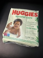 Huggies Natural Care Baby Wipes Soothe And Comfort Skin With Aloe Vara. 3 56