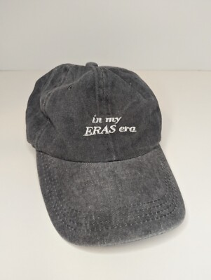 In My Eras Era Swiftie Taylor Inspired Gray Embroidered Baseball Hat Cap