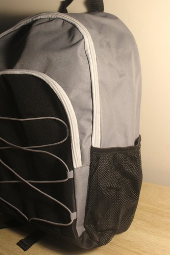 Mochila elástica Wonder Nation 16 pulgadas negra y gris nueva con etiquetas - Imagen 3 de 5