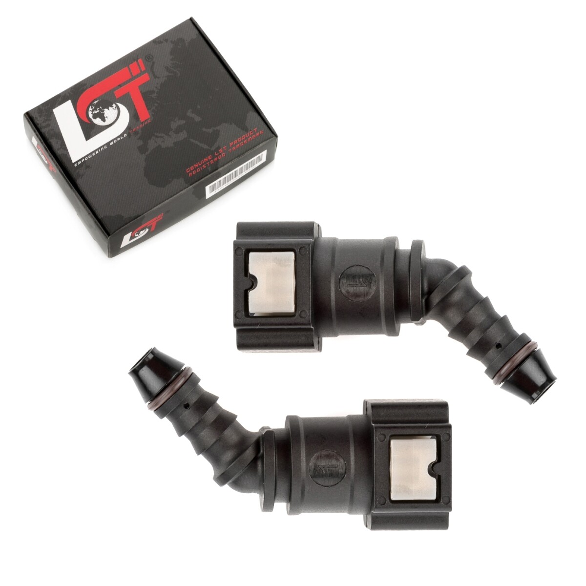 2x Fuel Line Connector Hose Coupling Quick Release 7.89 * 9mm 45°