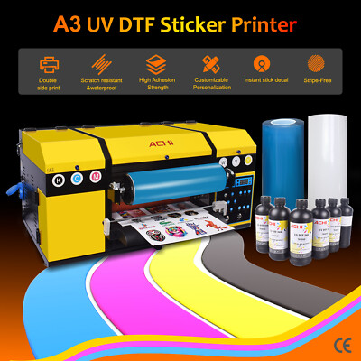 2-In-1 A3 UV DTF Printer Laminating Sticker Printer Varnish Transfer Printing US