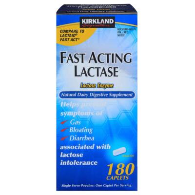 Kirkland Signature Fast Acting Lactase Natural Dairy Digestive Supplement,