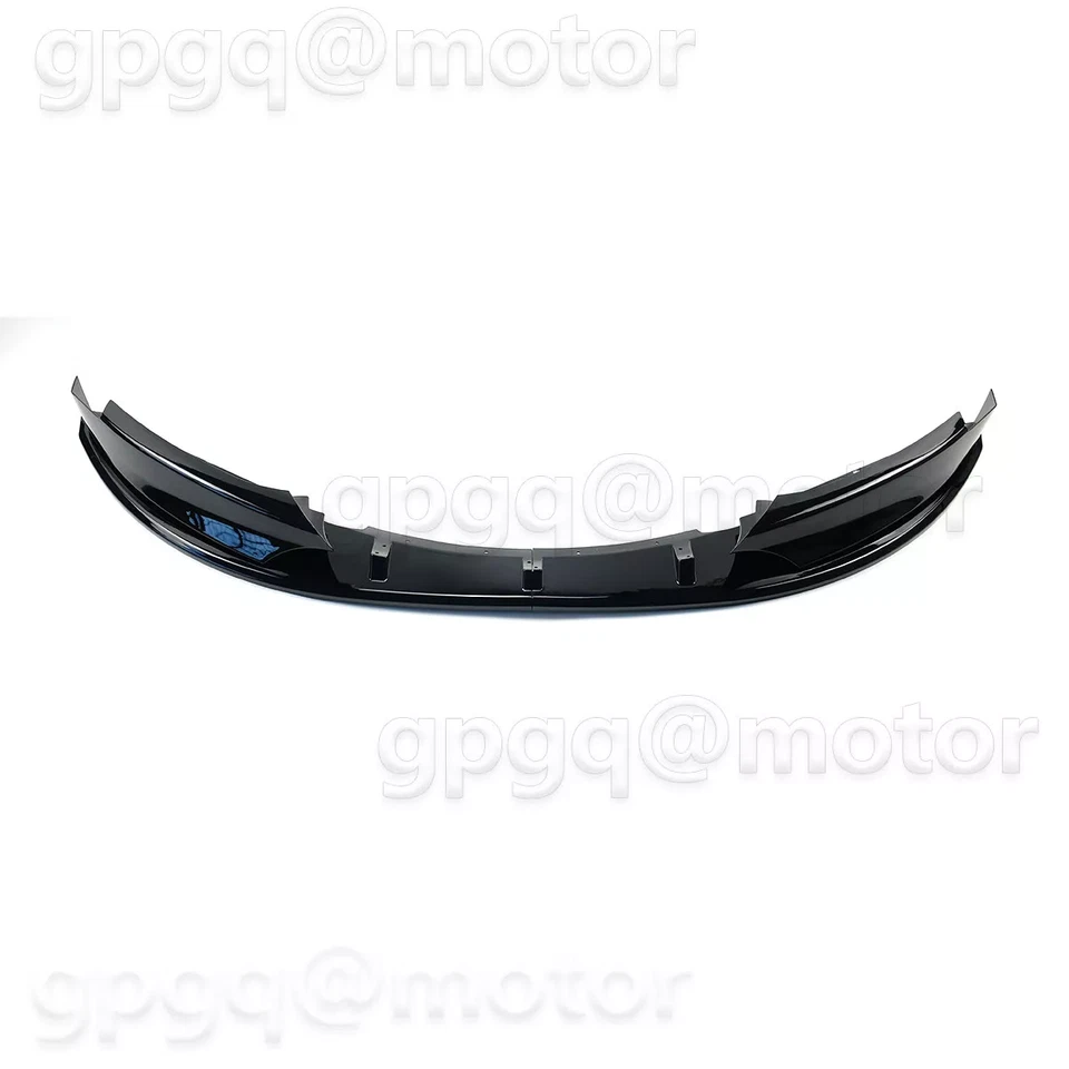 Labio divisor alerón delantero negro brillante para BMW E82 128i 135i M Sport 2007-2013 Foto 4 de 4