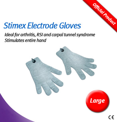 Leitfähige Handschuhe - Elektrotherapie-Kleidungsstück zur Verwendung mit TENS-Geräten - 1 Paar L