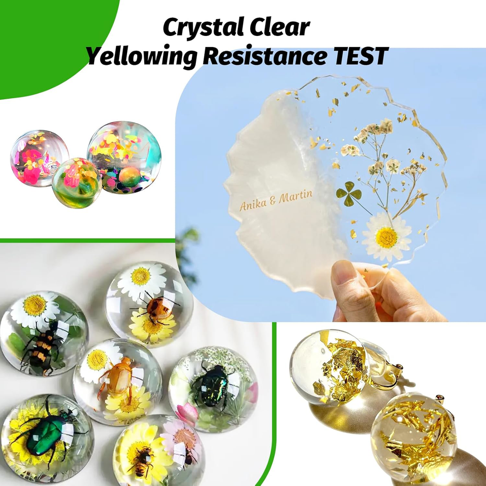 Teexpert 64oz High Gloss Epoxy Resin Kit, Upgraded Clear Selfleveling