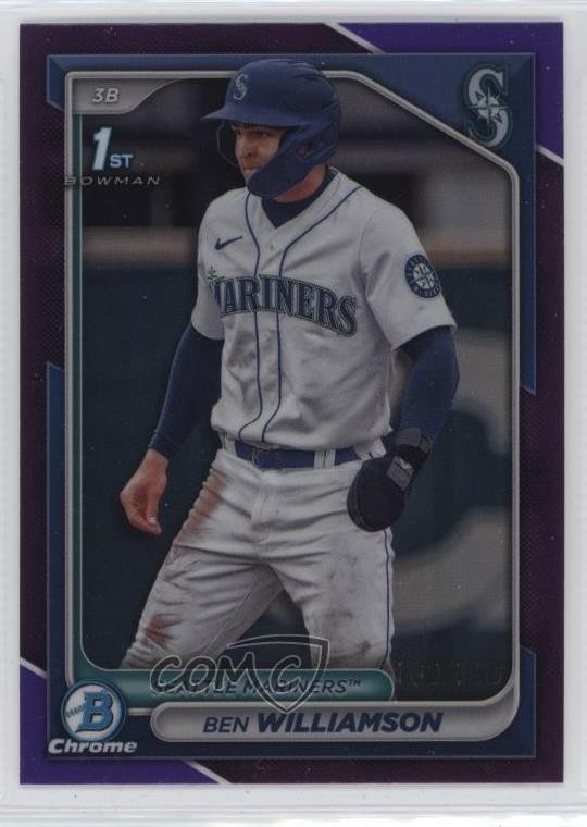 2024 Bowman Chrome Prospects Purple Refractor /250 Ben Williamson #BCP-67 1k9t