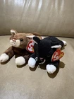 Ty Beanie Babies Vintage Lot of 2 Zip & Pounce Cat Plush 1997