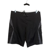 Lululemon Mens Board Shorts Size 38 Black Casual Athleisure Sporty Training Gym