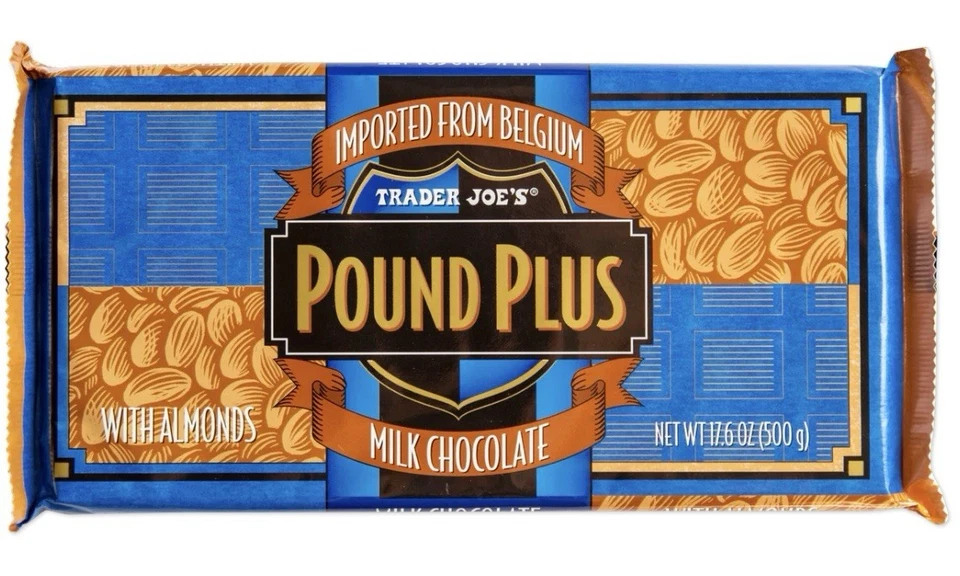 2X TRADER JOE'S POUND Milk CHOCOLATE with Almonds (2 HUGE PACKS) Exp 10/26 - Image 4 of 4