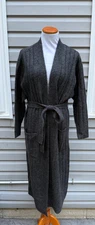 NEW ESPRIT GRAY COATIGAN MOHAIR WOOL BLEND Cardigan Sweater BELTED XS/S