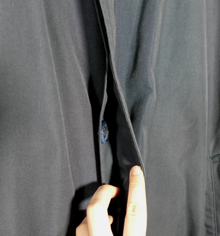 Винтажный Олег Cassini мужской погоды готов Тренч размер 44 синий съемная подкладка - Изображение 3 из 4