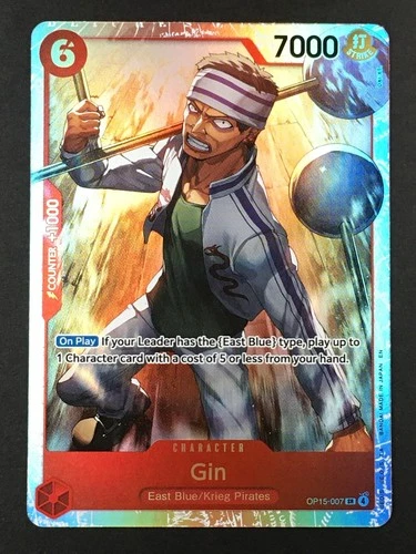 One Piece TCG Gin OP15-007 Foil Super Rare Adventure On Kami's Island English NM
