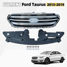 Chrome Front Bumper Grille Radiator Support Cover For 2013-2019 Ford Taurus