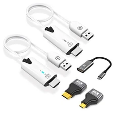 Wireless HDMI Transmitter and Receiver, Portable 1080P Wireless HDMI Extender...