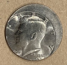 1990 KENNEDY HALF DOLLAR OFF- CENTER   O/C  ERROR  20 %+ O/C BU GEM  F1037np