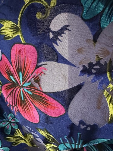 Michele Hope Blue Purple Pink Velvet Devore Kimono Cardigan Jacket 10 12 - Picture 21 of 21
