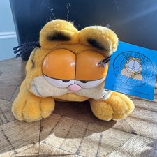 Vintage NWT Garfield 1981 Dakin 12" Floppy Laying on Tummy Plush Korea Vibrant 