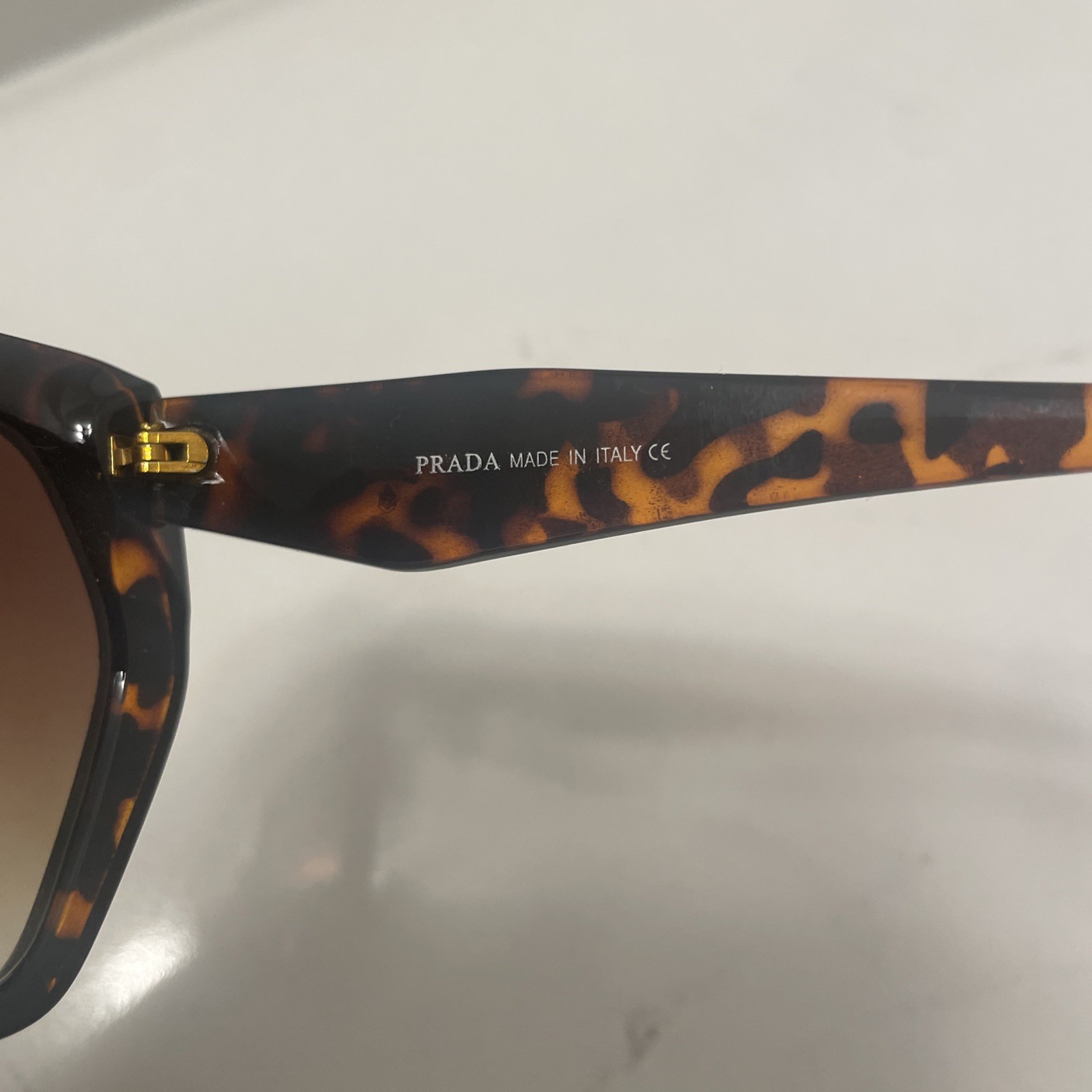 PRADA SPR 16R-F Geometric Tortoise Frame Brown Frame & Lens Authentic Italy thumbnail 3