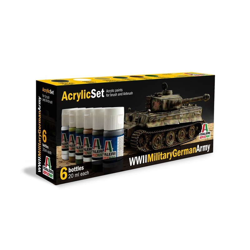 Set de peintures WWII German Army Italeri 433AP : la precision historique pour vos maquettes