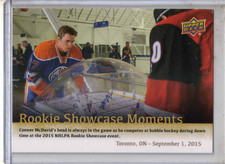 2015-16 UD Upper Deck NHLPA hockey Connor McDavid Rookie Showcase Moments card