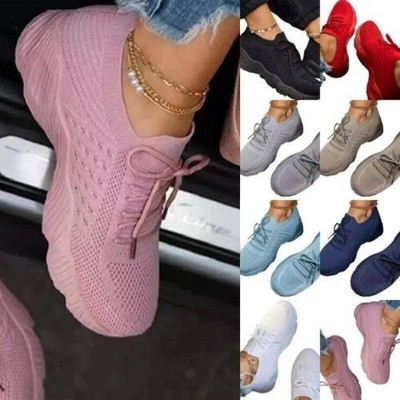 Damen Frauen Laufschuhe Slipper Turnschuhe Sport Mesh bequeme Fitnessschuhe Größe