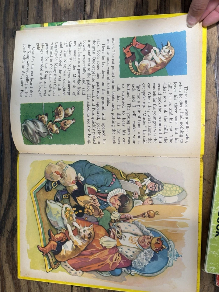 3 винтажных книги в твердом переплете. Спящая красавица, кот в сапогах, Золушка винтажный - Изображение 4 из 4