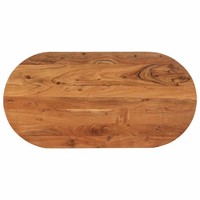 Tischplatte 80X40X2,5 Cm Oval Massivholz Akazie