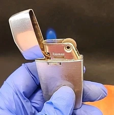 Ronson Varaflame Windlight Lighter - Tarnish & Corrosion Cleaned Still Works