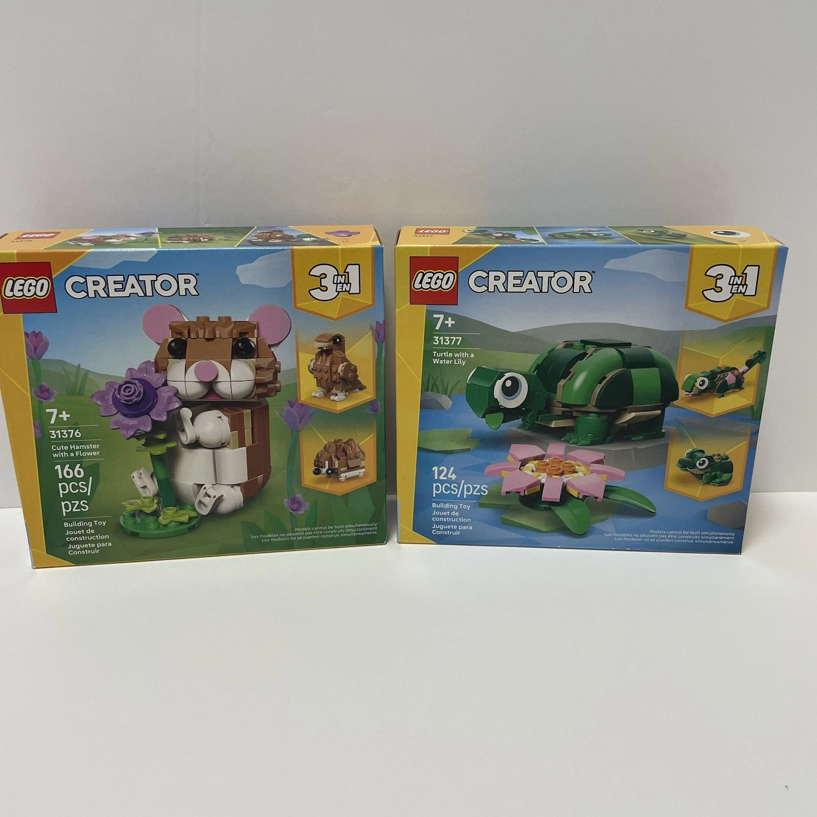 LEGO 3-in-1 Creator Lot of 2 Turtle & Hamster with Accessories Building Set New