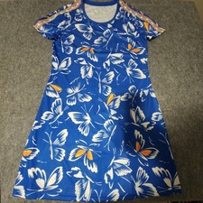 ADIDAS x FARM Rio Butterfly Print Athletic Sport Dress Blue Women’s Size M EUC