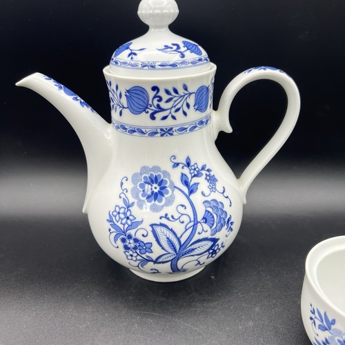 Zwiebelmuster Vtg Coffee Set Of 5 With Creamer, Sugar, 8” Plates Mothers Day - Picture 12 of 15