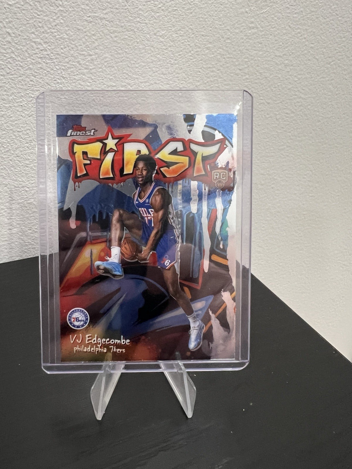 2025 Topps Finest VJ Edgecombe First Geometric Refractor #F-3 Sixers (RC)