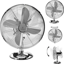Westinghouse 12" Lightweight Small Vintage Metal Fan with 75° Oscillation