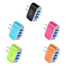 3.1 A Triple USB Ports Wall Home Travel Power Charger Adapter US Plug 5V
