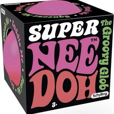 Pink NeeDoh Nee Doh The Groovy Glob Super 4.5-In Large Stress Ball XL Squishy