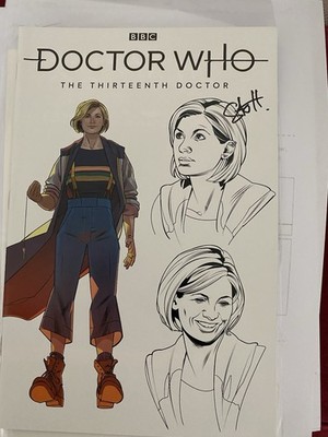 Doctor Who 13th Doctor Comic No1 Sketch Cover signed by Rachel Stott