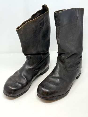 WWII Original German Wartime EM/NCO Leather Jackboots Marschstiefel #2