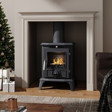 Fireplace Chimney Set, Mantelpiece High-Efficiency 5KW Cast Iron Fireplace Stove