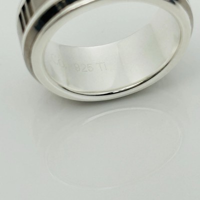 Size 13 RARE Tiffany Atlas Ring in Silver and Titanium Mens Unisex